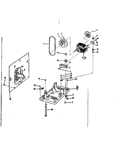 Projector base and motor