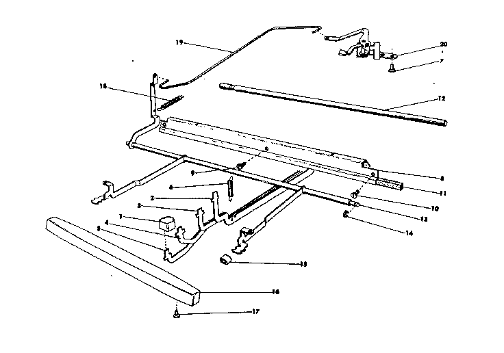 KEY LEVER AND SPACE BAR PARTS