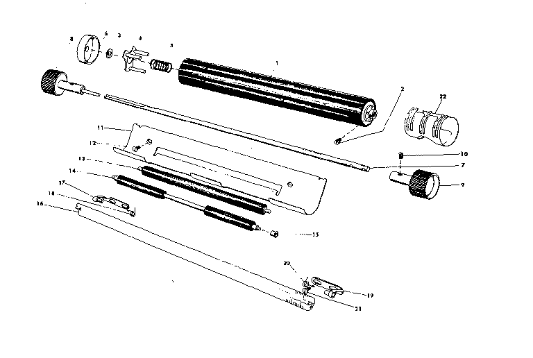 Cylinder, paper pan and feed roll