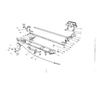 Sears 7045011 bottom rail, card guide scale, feed rack and spring barrel diagram