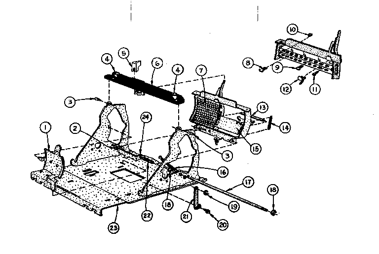 Pin carriage and frame unit