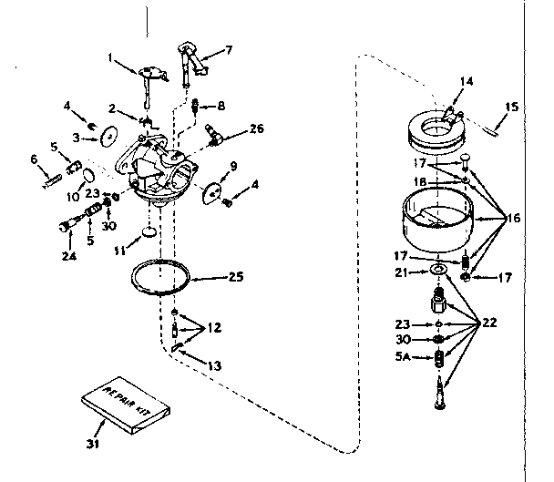 CARBURETOR NO. 631070A