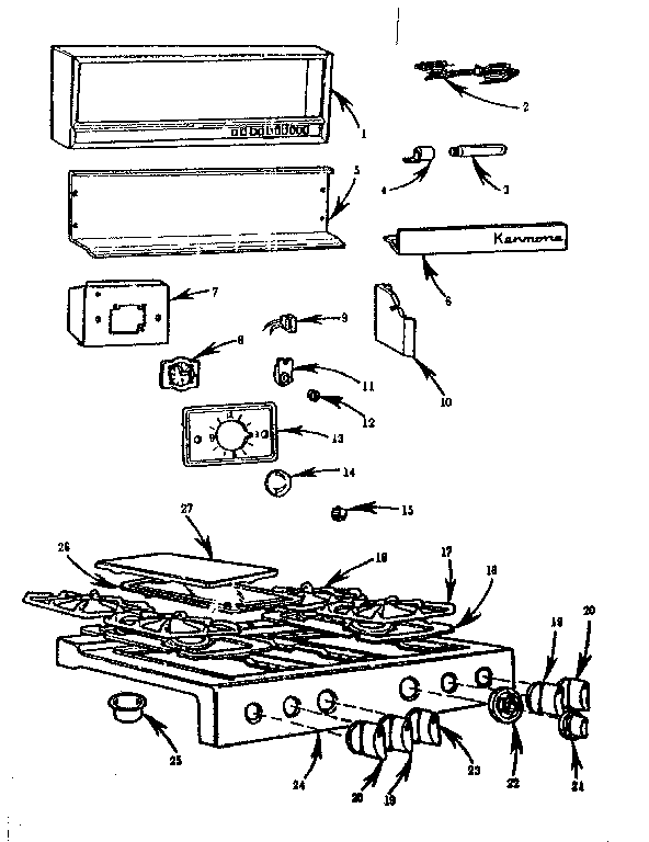 Backguard and main top