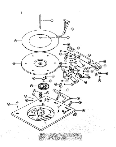 Parts above baseplate
