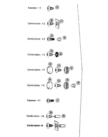 Fastener combinations