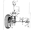 Craftsman 91757560 hubs, wheels, and fuel tank assembly diagram