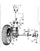 Hubs, wheels, and fuel tank assembly
