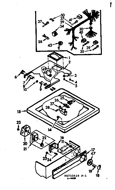 Top and control assembly