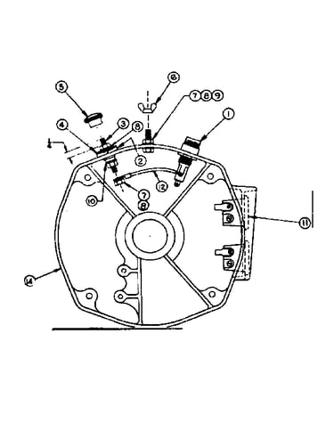 Rear bearing carrier asm w battery charging terminals