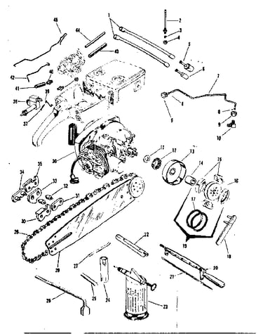 Chain/bar and oil/fuel parts