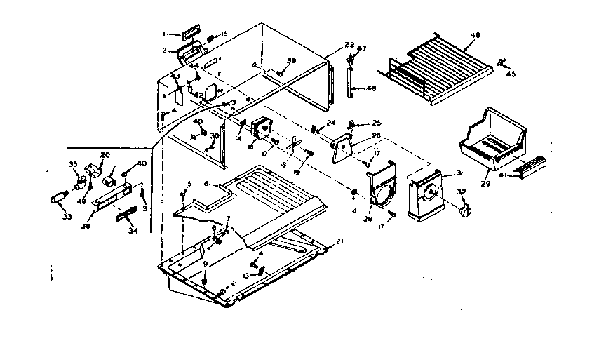 Freezer section parts