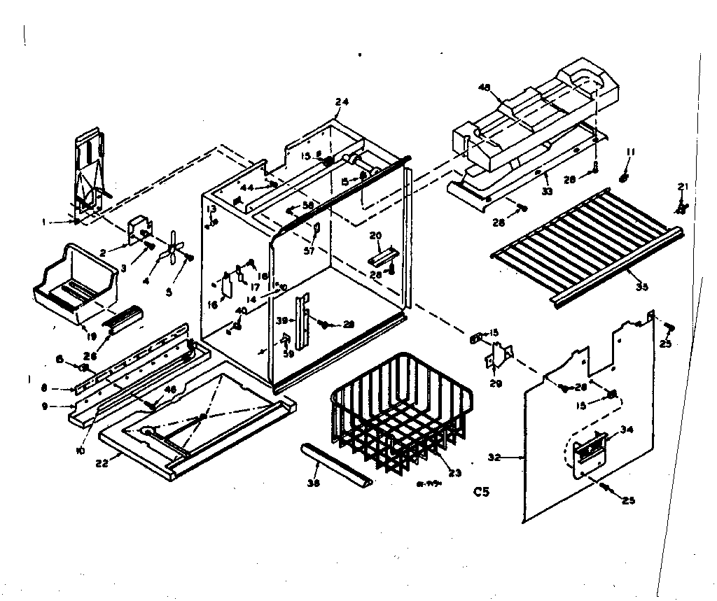 Freezer section parts