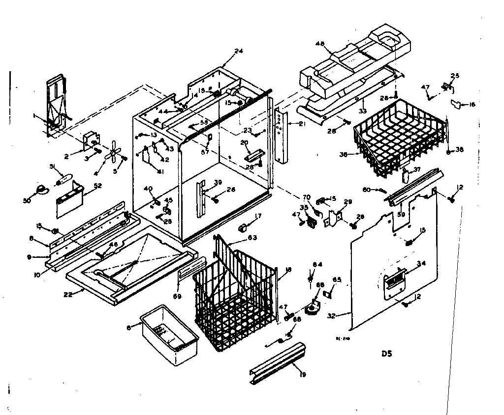 Freezer section parts