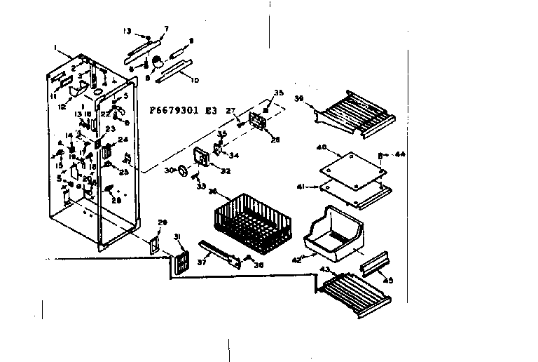 Freezer section parts