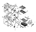 Kenmore 1066679842 freezer section parts diagram