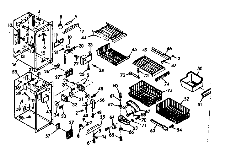 Freezer section parts