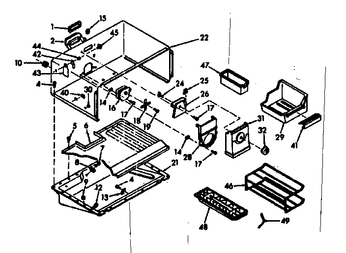 Freezer section parts