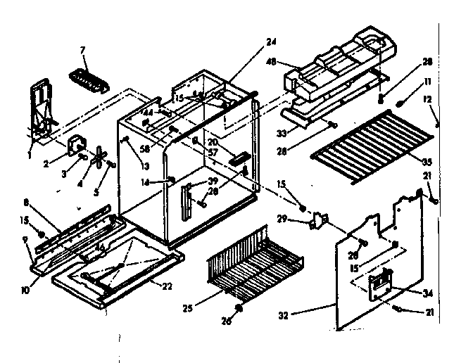 Freezer section parts