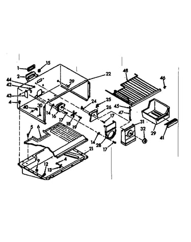 Freezer section parts