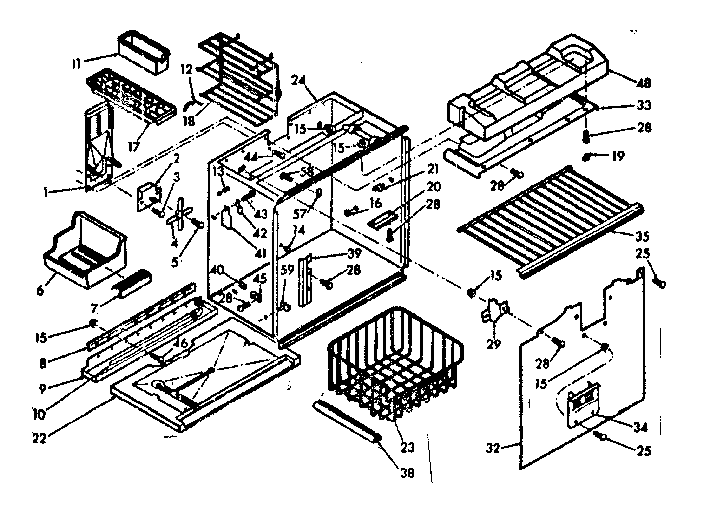 Freezer section parts