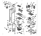 Kenmore 2536679200 shelving, supports & air handling parts diagram