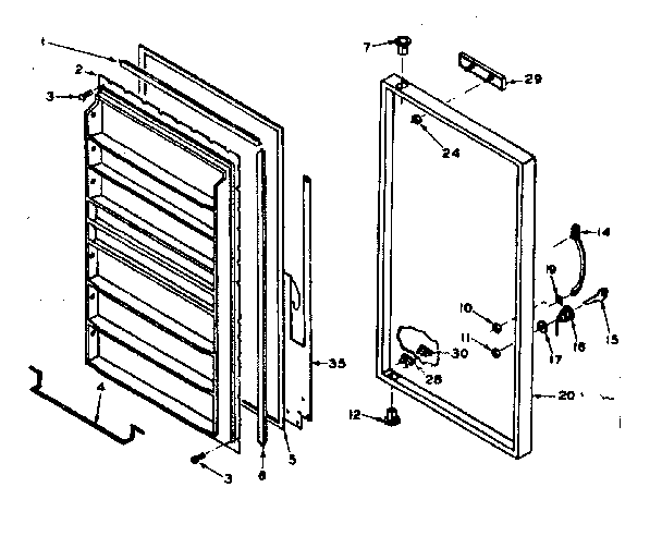 Freezer door
