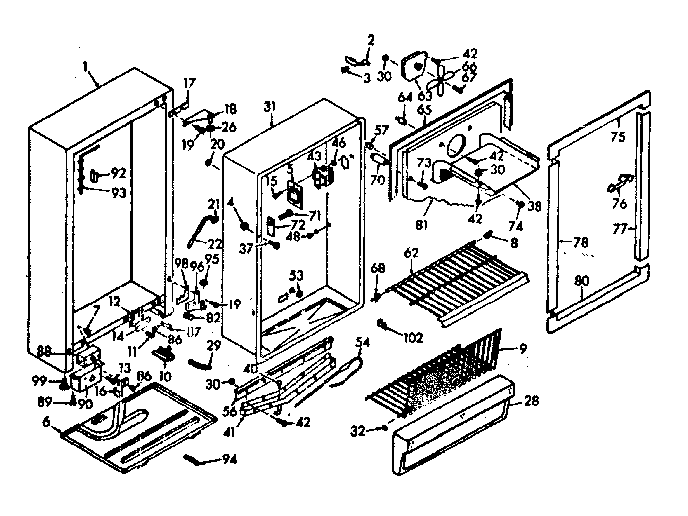 FREEZER CABINET PARTS