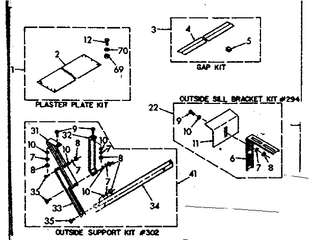 Accessory kit parts