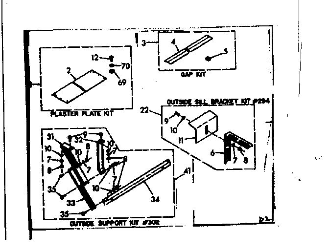 Accessory kit parts