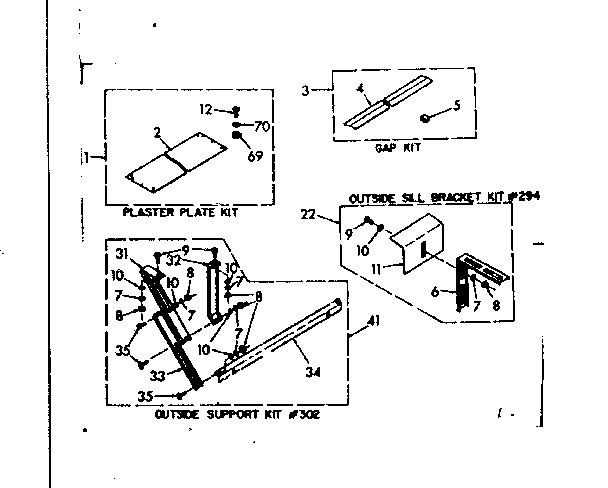 Accessory kit parts