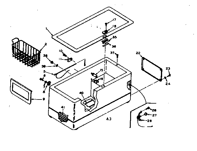Freezer cabinet parts