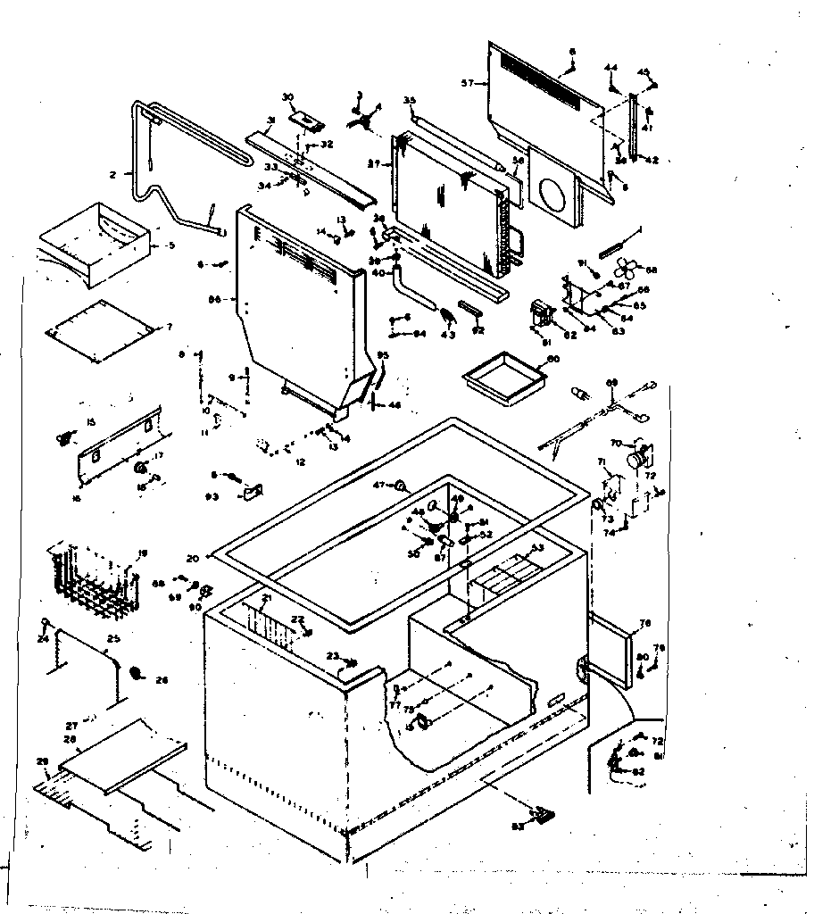 Freezer cabinet parts