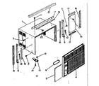 Kenmore 25368050 cabinet and front parts diagram