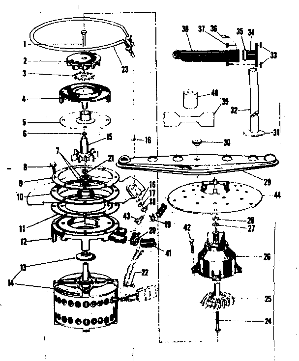 Motor, heater & spray arm details