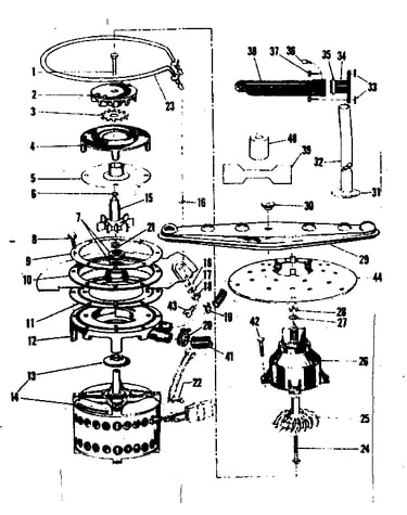 Motor, heater & spray arm details