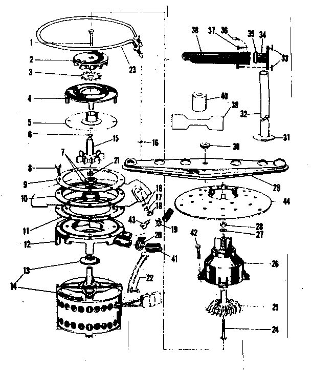 MOTOR, HEATER & SPRAY ARM