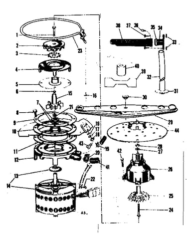 Motor, heater & spray arm details