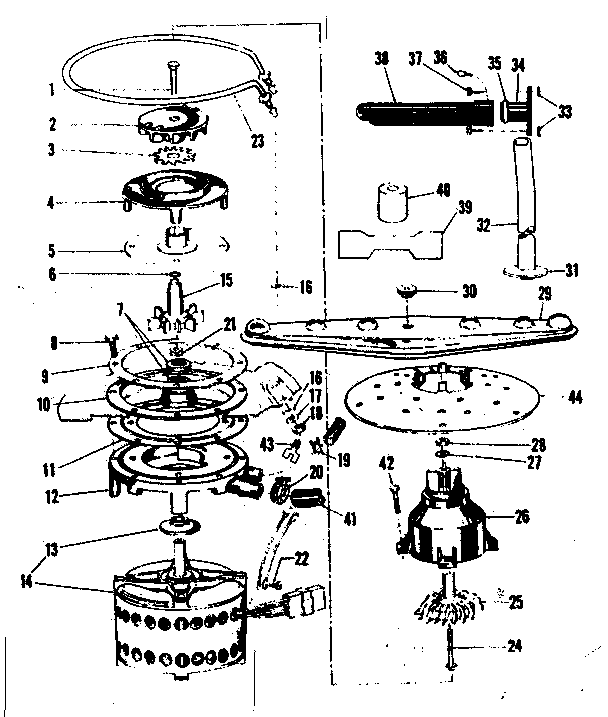 Motor, heater & spray arm details