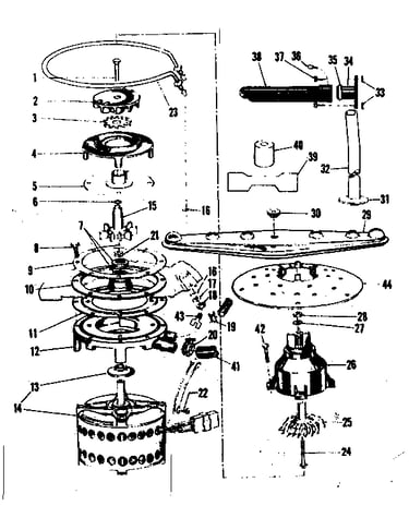 Motor, heater & spray arm details