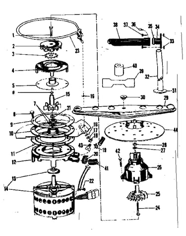 Motor, heater, and spray arm details