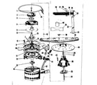 Kenmore 58771211 motor, heater, and spray arm details diagram
