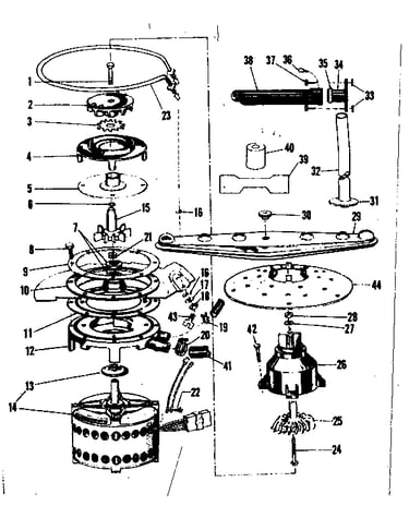 Motor, heater, and spray arm details