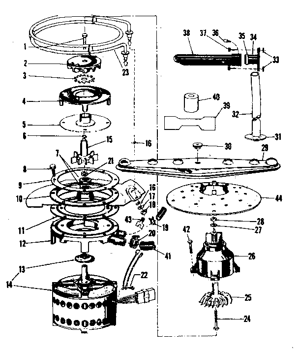 MOTOR, HEATER, AND SPRAY ARM DETAILS