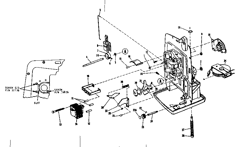 Lamphouse and main frame parts