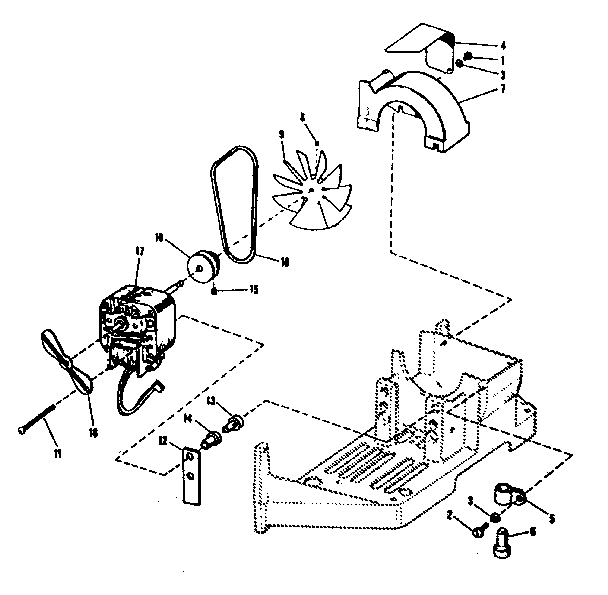 Motor and blower fan