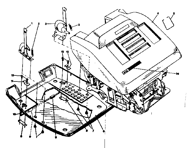 Case upper, tray & components