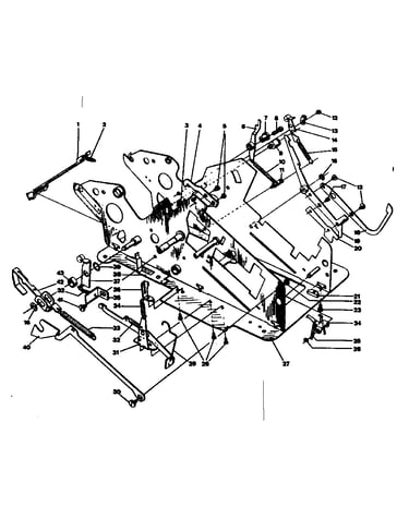 Base plate, side frames & various function levers