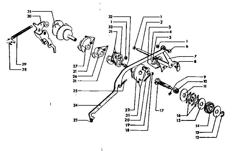 Main shaft and clutch