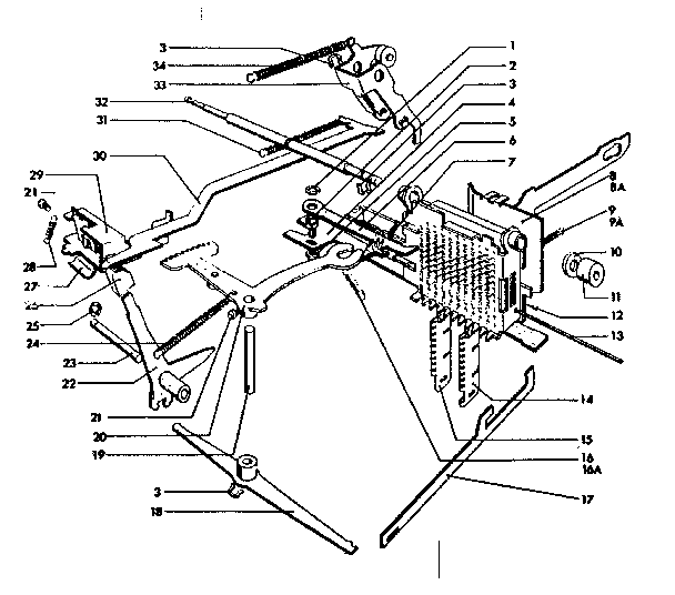 Stop section and stop section restoring mechanism