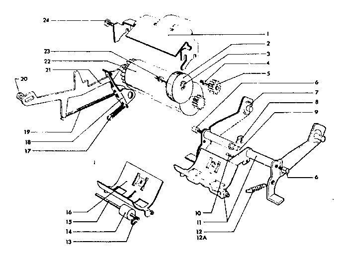 Platen feed and tally roll arms